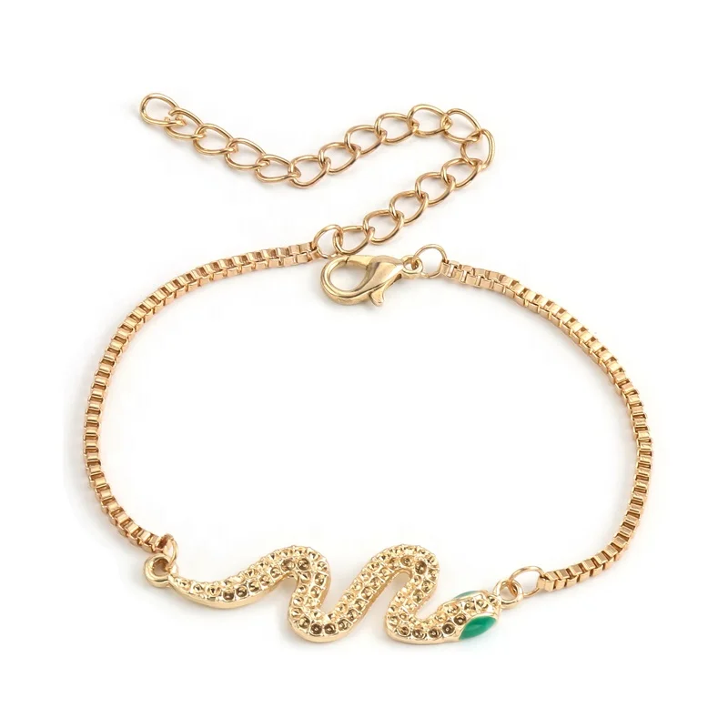 Aiwei High Quality Elegant Women's Gold Jewelry Zinc Alloy Pendant Adjustable Snake Shape Chain Bracelet
Aiwei High Quality Elegant Women's Gold Jewelry Zinc Alloy Pendant Adjustable Snake Shape Chain Bracelet