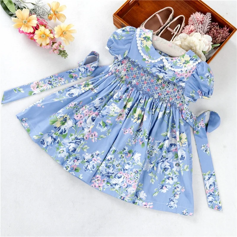 C21673 summer flower floral cotton baby girls dresses smocked hand made vintage boutiques wholesale kids outfit bishop
C21673 summer flower floral cotton baby girls dresses smocked hand made vintage boutiques wholesale kids outfit bishop