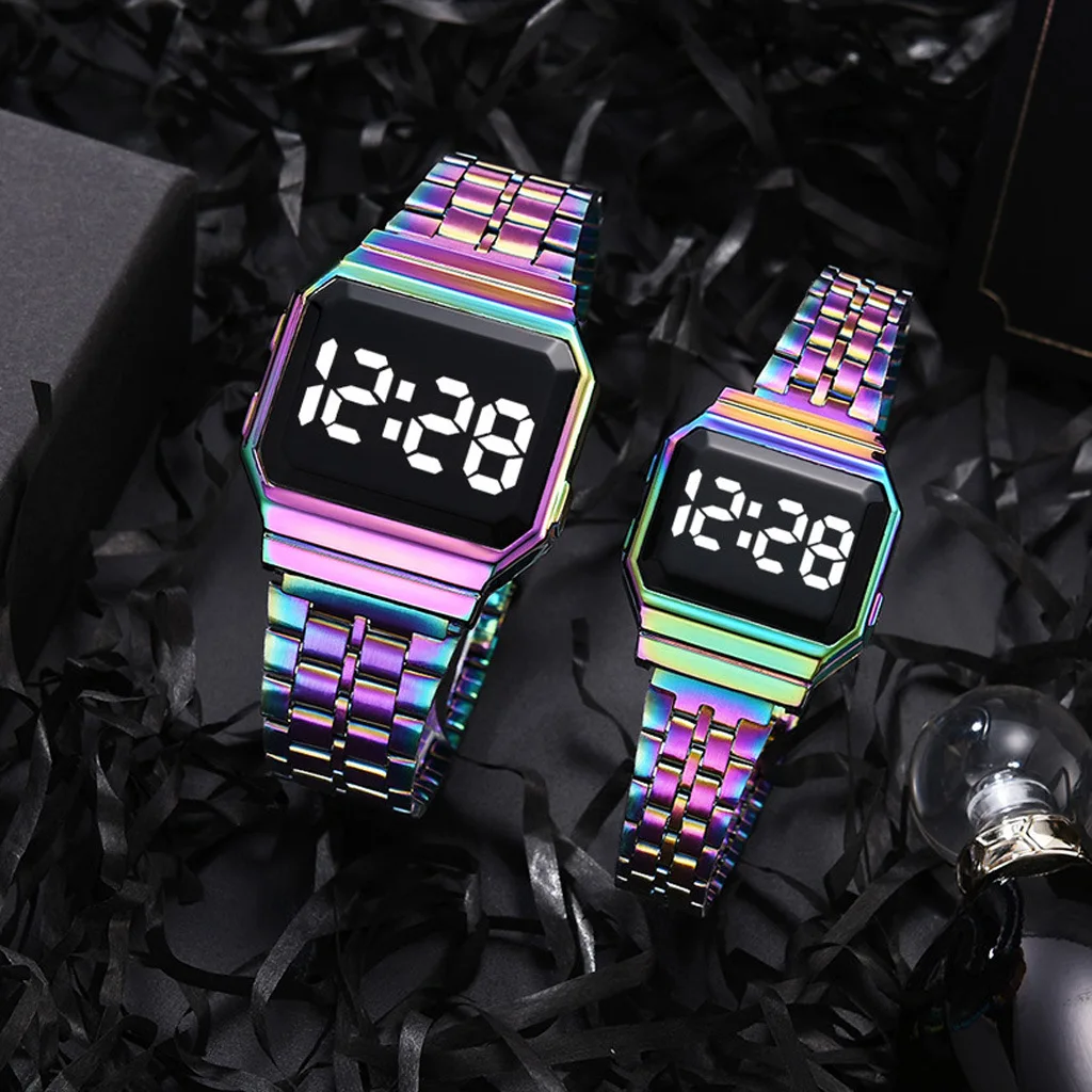 2 pcs/set LED electronic touch screen quartz watch fashion personality steel band couple watch
2 pcs/set LED electronic touch screen quartz watch fashion personality steel band couple watch