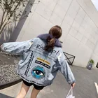 Fashion Rex Rabbit Fur Line Parka Coat Embroidery Denim Parka Fur Women Winter Warm Jean Jacket with Fur
