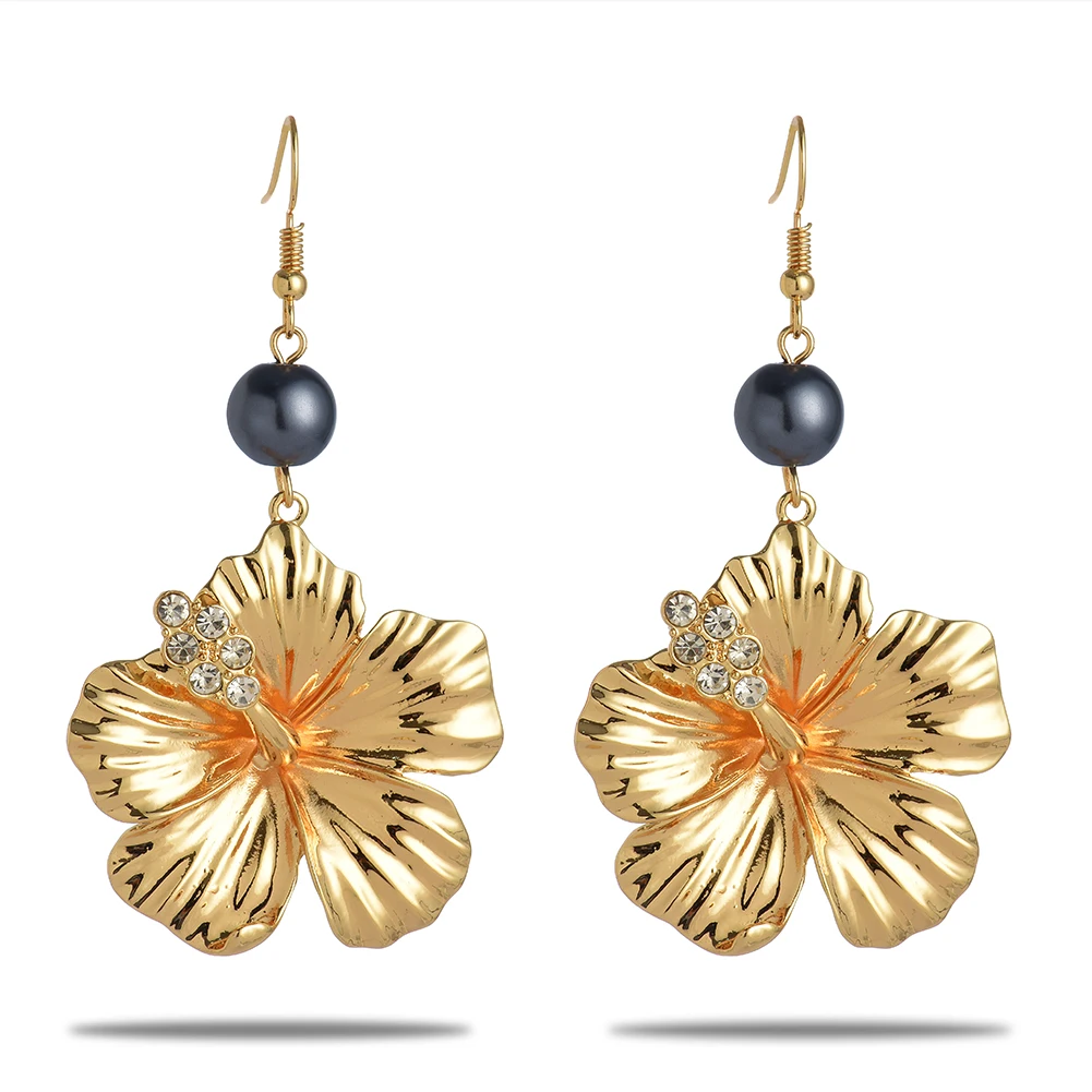 SophiaXuan 2021 Fashion Hawaiian Luxury Golden Earrings Personalized Flower Pearl Earrings Women, Picture shows
SophiaXuan 2021 Fashion Hawaiian Luxury Golden Earrings Personalized Flower Pearl Earrings Women, Picture shows