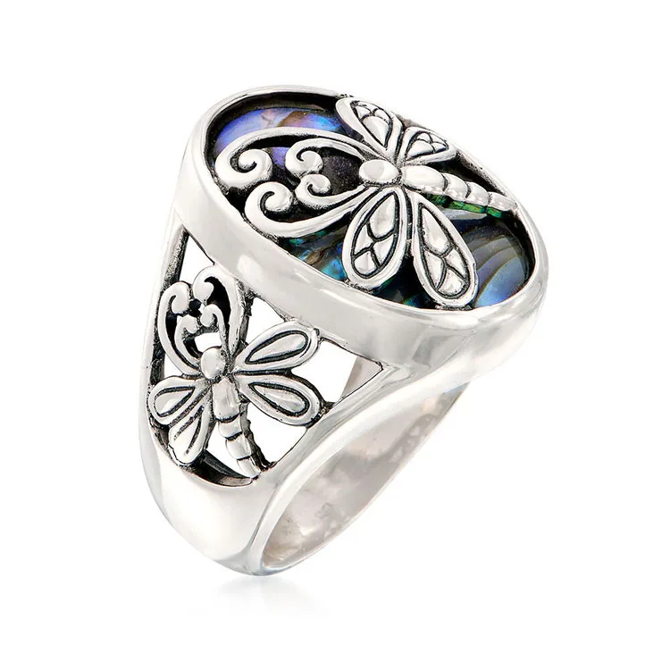 Animal Pattern Hollow Design Vintage Silver Plated Men Ring 925 Thai Silver Dragonfly Ring, White
Animal Pattern Hollow Design Vintage Silver Plated Men Ring 925 Thai Silver Dragonfly Ring, White