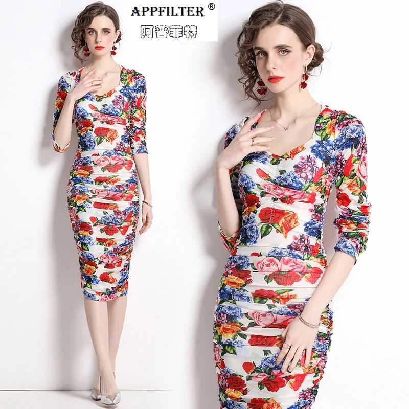 Spring 2022 New Design Floral Pattern Elastic Mesh Hip Skirt Pleated Square Collar Ruffles Casual Dress 2022 Sexy Bodycon Dress
Spring 2022 New Design Floral Pattern Elastic Mesh Hip Skirt Pleated Square Collar Ruffles Casual Dress 2022 Sexy Bodycon Dress