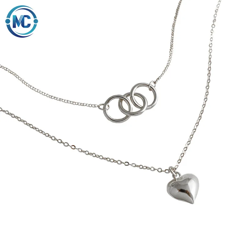 2021 Amazon Best Selling Women 925 Sterling Silver gold heart charm multilayer chain Necklace for woman
2021 Amazon Best Selling Women 925 Sterling Silver gold heart charm multilayer chain Necklace for woman