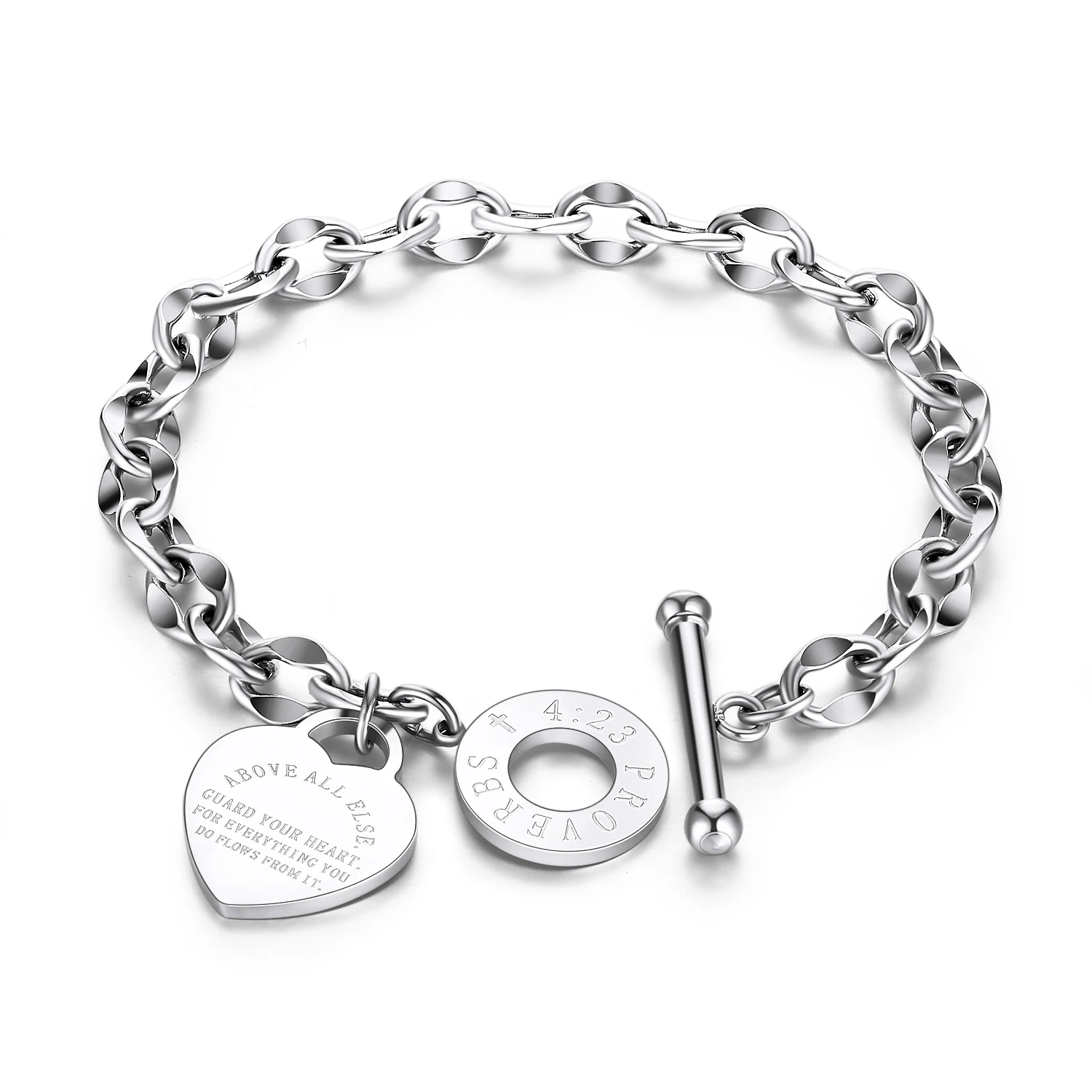 braclets for women with charms bracelet Couple Heart Chain Lady Stainless Steel Bracelet
braclets for women with charms bracelet Couple Heart Chain Lady Stainless Steel Bracelet