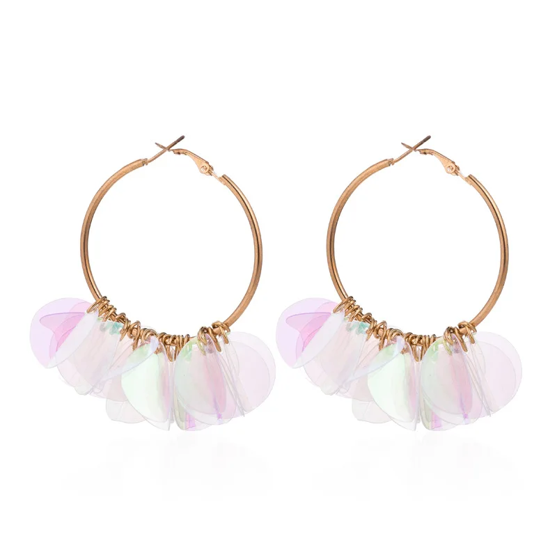 New European And American Fashion Design Bohemian Tassel Reflective Flower Sequin Earrings For Women Or Girls, Picture shows
New European And American Fashion Design Bohemian Tassel Reflective Flower Sequin Earrings For Women Or Girls, Picture shows