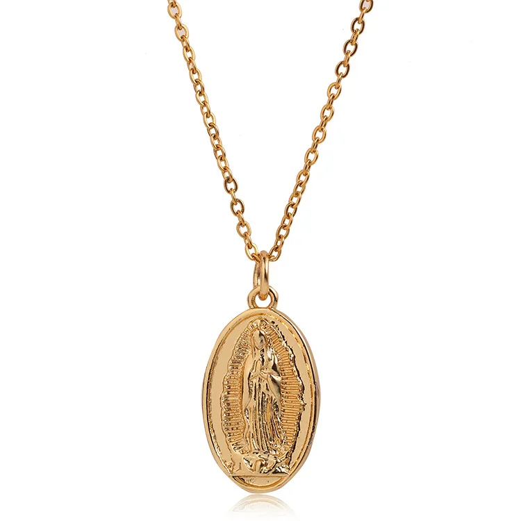 new Ethnic style necklace unisex jewelry electroplating real gold holy Virgin Mary pendant necklace, Golden
new Ethnic style necklace unisex jewelry electroplating real gold holy Virgin Mary pendant necklace, Golden