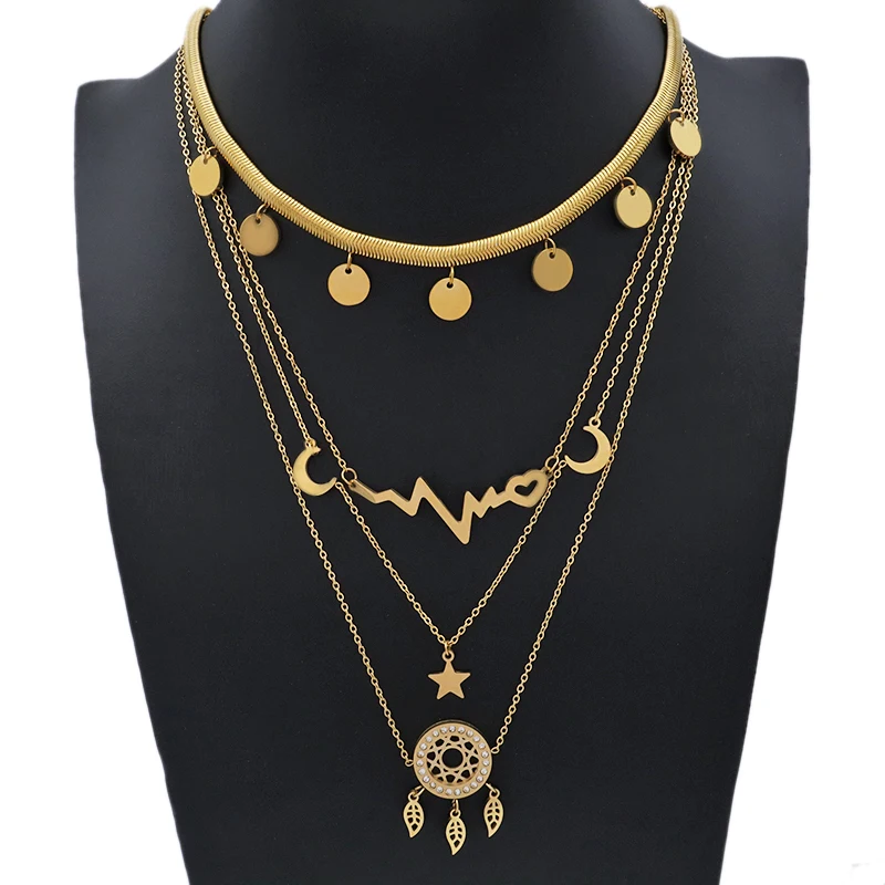 2021 fashion costume steel jewelry for woman 14K Gold plated charms stainless steel necklace
2021 fashion costume steel jewelry for woman 14K Gold plated charms stainless steel necklace