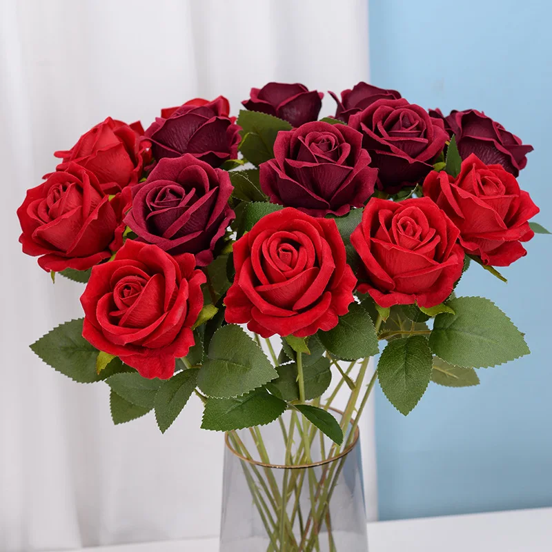 Artificial Flowers Single Head Red Rose Velvet Artificial Rose Flower For Wedding Home Party Decoration
Artificial Flowers Single Head Red Rose Velvet Artificial Rose Flower For Wedding Home Party Decoration