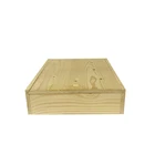 Unfinished Wooden Box,DIY Wood Box with Hinge,wooden gifts box with sliding lid