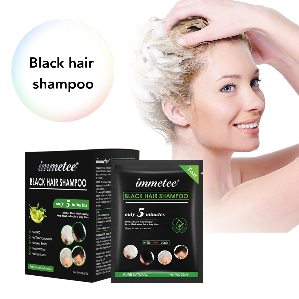 Top Selling Black Hair Dye Shampoo Customized Logo Hair Color Shampoo Black Hair Shampoo With 32ml*10, Natural black
Top Selling Black Hair Dye Shampoo Customized Logo Hair Color Shampoo Black Hair Shampoo With 32ml*10, Natural black