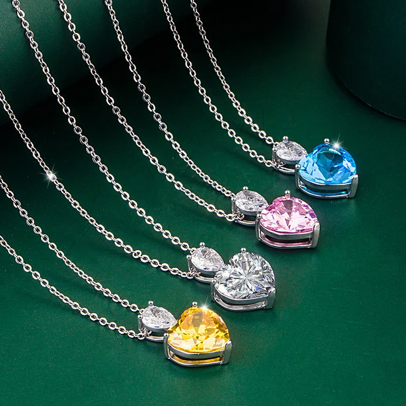 HOVANCI Necklace Pendant Crystal Rhinestone Heart Shape Moissanite Pendant Necklace 6 Gemstone Colorful Pendant With Chain
HOVANCI Necklace Pendant Crystal Rhinestone Heart Shape Moissanite Pendant Necklace 6 Gemstone Colorful Pendant With Chain