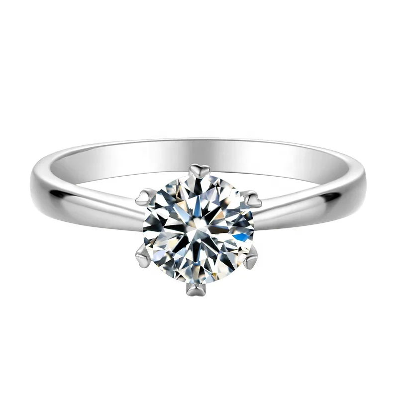 Customized Jewelry Solid 14K18k White Gold 1ct Lab Artificial Diamond Moissanite Engagement Ring
Customized Jewelry Solid 14K18k White Gold 1ct Lab Artificial Diamond Moissanite Engagement Ring