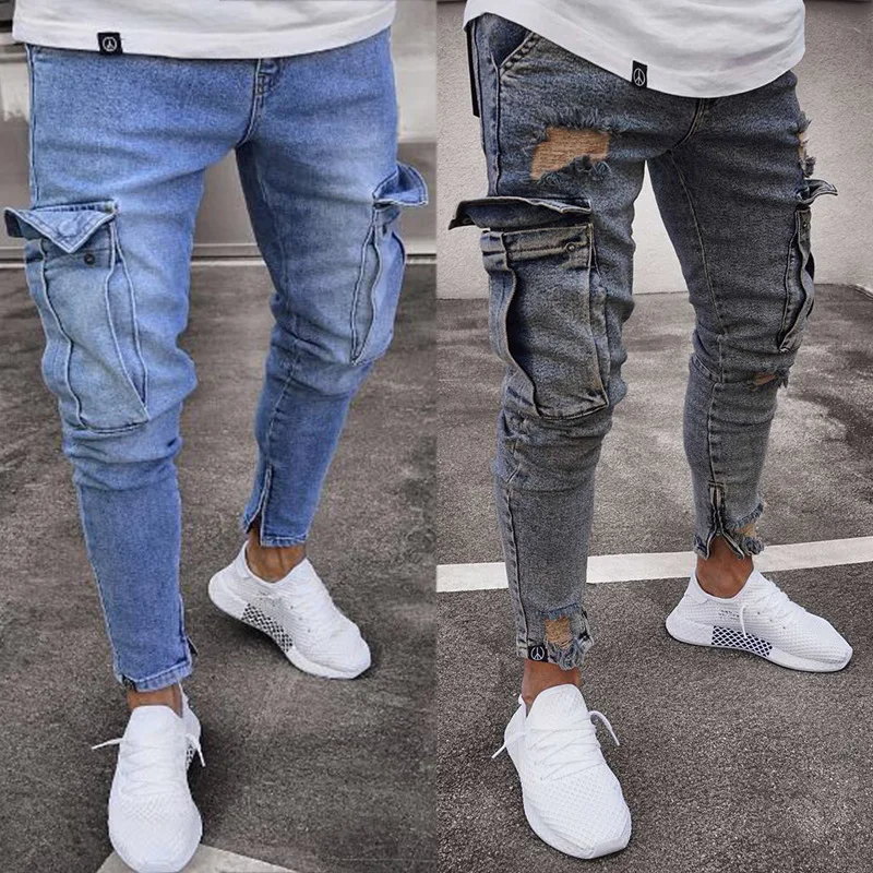 European and American elastic men's jeans knee hole zipper Leggings wholesale, Optional
European and American elastic men's jeans knee hole zipper Leggings wholesale, Optional