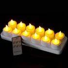 Holiday Electronic Holiday Decoration Gift Led Electronic Candle Remote Controlled Rechargeable Lamp