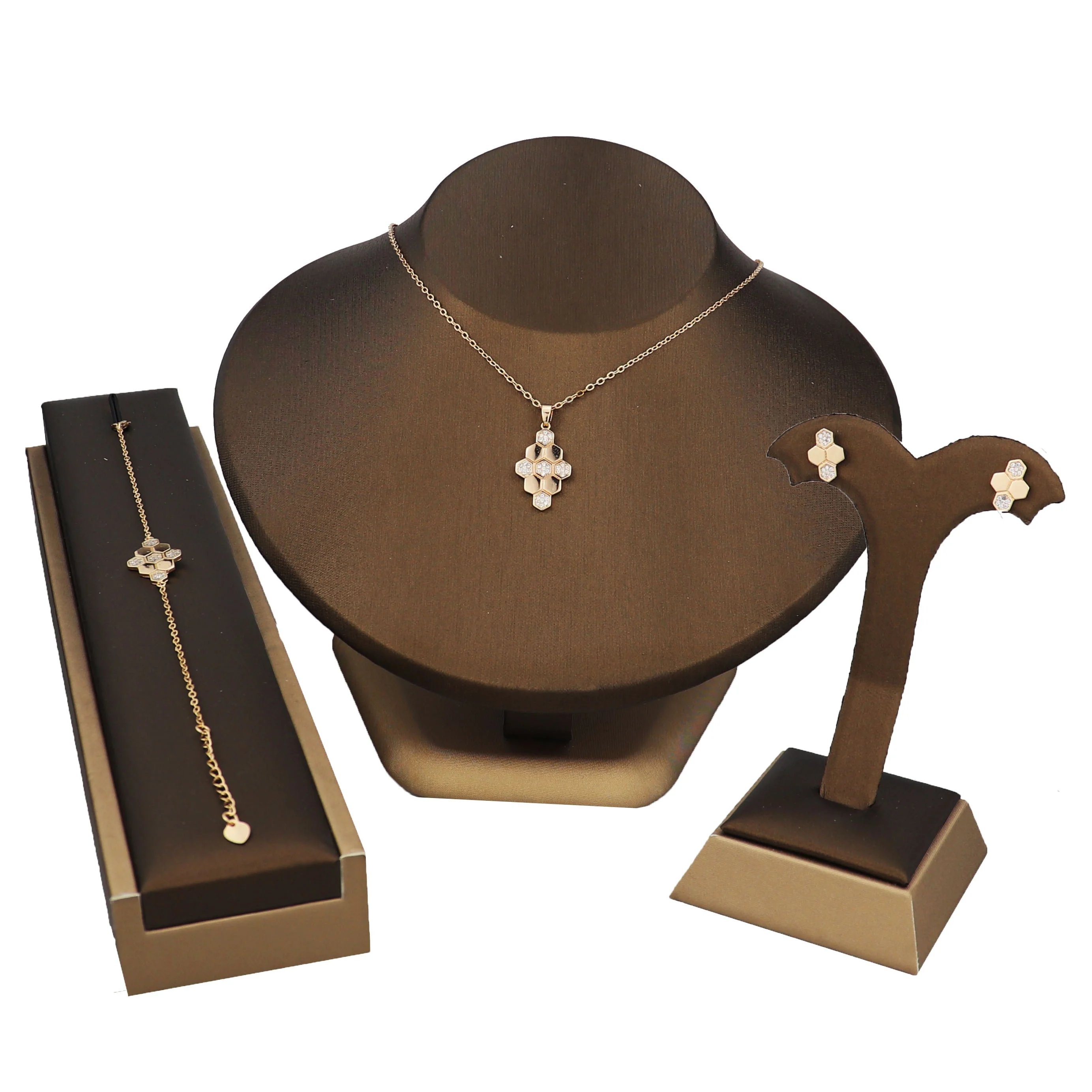 fashion 3pcs honeycomb-shape necklace bracelet and earring set zircon dubai jewelry sets gold plated famous brand jewelry sets
fashion 3pcs honeycomb-shape necklace bracelet and earring set zircon dubai jewelry sets gold plated famous brand jewelry sets
