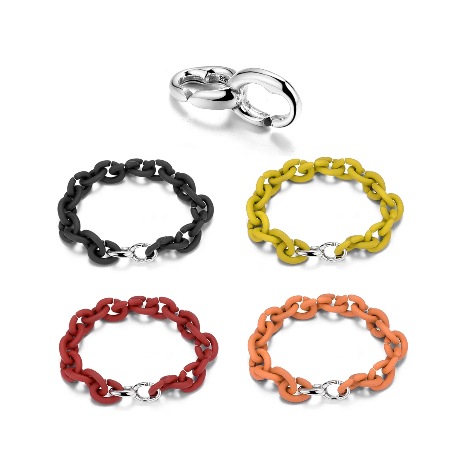 Real 925 sterling silver Personality Handed circles Beads multiple colour Hard Rubber X Charms Bracelets Women Men jewelry
Real 925 sterling silver Personality Handed circles Beads multiple colour Hard Rubber X Charms Bracelets Women Men jewelry
