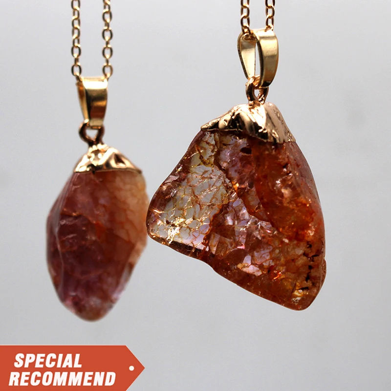 American popular natural stone pendant necklace style of original stone jewelry accessories
American popular natural stone pendant necklace style of original stone jewelry accessories