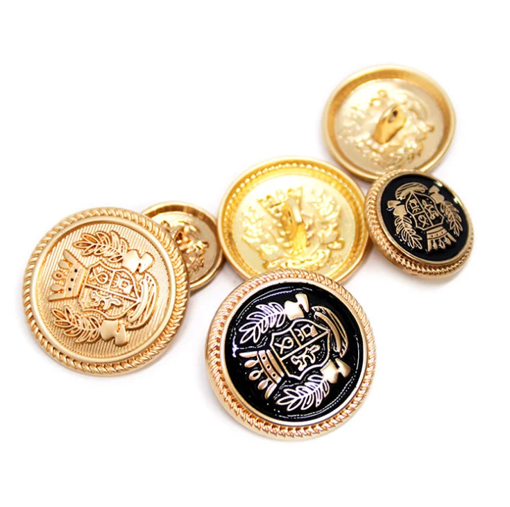 Garment Accessories Gold Custom logo embossed gold dome sewing shank buttons metal jeans button, As photo
Garment Accessories Gold Custom logo embossed gold dome sewing shank buttons metal jeans button, As photo