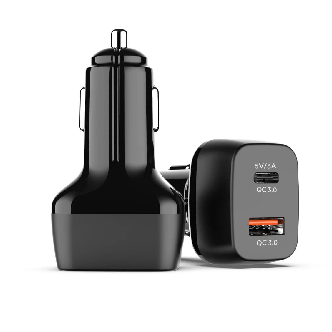 317-1UC V5 3A car cigarette lighter connector USB and TYPE-C port universal mobile phone charger, Black oem pc fireproof material
317-1UC V5 3A car cigarette lighter connector USB and TYPE-C port universal mobile phone charger, Black oem pc fireproof material