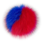 14CM Fashion colorful fox fur pompoms for knitted winter hat/bag/garment