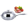 professional portable steel cookware cooking sets round shape ss lid 32cm gas 304 stainless steel chinese wok