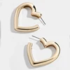 Kaimei 2019 new winter collection Irregular women big hollow out gold plated big heart shaped hoop earrings for fashion women