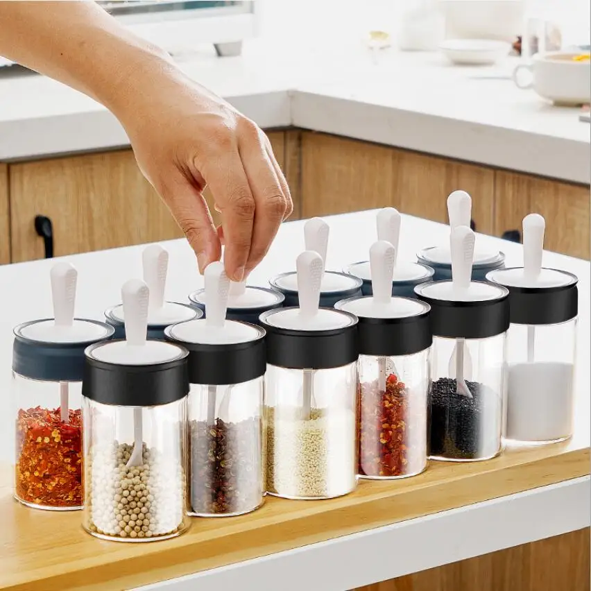 2021 Glass Seasoning Kitchen Spice Kit Bottles Pepper Spoon Seasoning Jars Oil Brush Honey Container Food Set Storage
2021 Glass Seasoning Kitchen Spice Kit Bottles Pepper Spoon Seasoning Jars Oil Brush Honey Container Food Set Storage