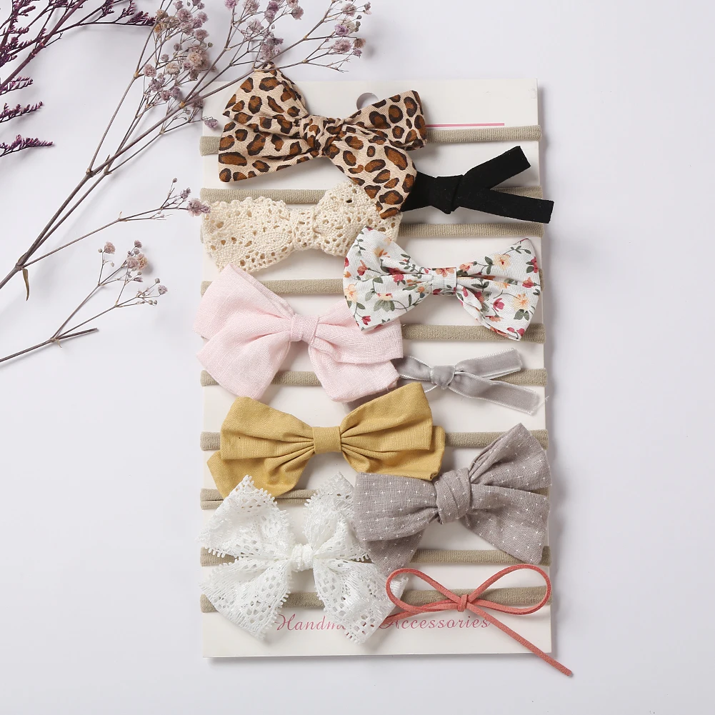 10Pcs/Lot Leopard Print Cloth Bow Tie Headband Newborn Baby Boys Girls Fabric Lace Nylon Hair Bands Koren Kids Velvet Headwear
10Pcs/Lot Leopard Print Cloth Bow Tie Headband Newborn Baby Boys Girls Fabric Lace Nylon Hair Bands Koren Kids Velvet Headwear