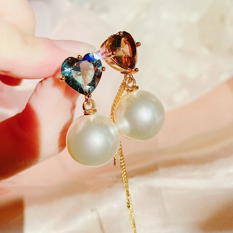 Wholesale Korean Elegant Heart Crystal Drop Earrings For Women Girl Fashion Pearl Ball Brincos Party Jewelry Gifts
Wholesale Korean Elegant Heart Crystal Drop Earrings For Women Girl Fashion Pearl Ball Brincos Party Jewelry Gifts