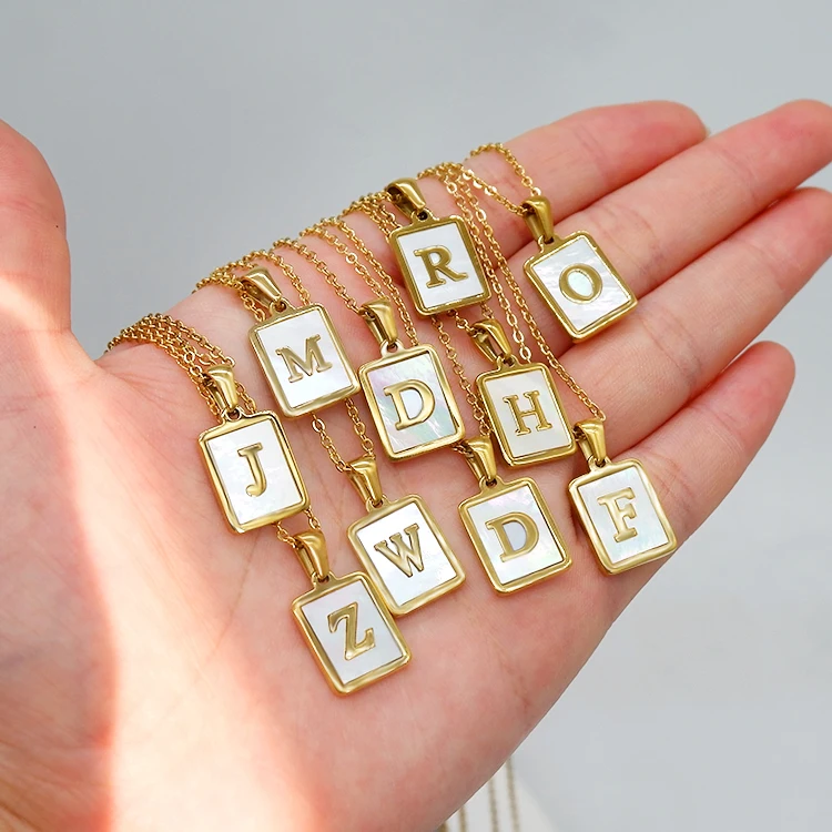 26 initial charm letter mother of pearl poker shape name necklace for women jewelry
26 initial charm letter mother of pearl poker shape name necklace for women jewelry