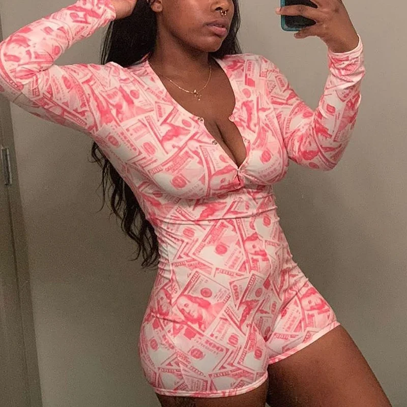 2020 Wholesale pajama onesie sexy adult pink money one piece sleep wear onesie for women
2020 Wholesale pajama onesie sexy adult pink money one piece sleep wear onesie for women