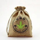 Wholesale custom burlap gift pouch drawstring jute bags