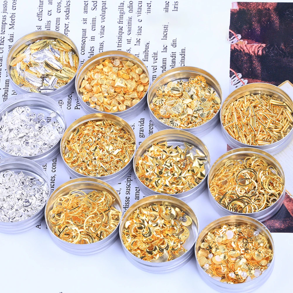 IMAGNAIL Aluminium Box Packing Moon Star Multi-designs Metal Charms Rivet Nail Decal Silver Gold Metal Nail Art for 3D Nail Art, Gold and silver
IMAGNAIL Aluminium Box Packing Moon Star Multi-designs Metal Charms Rivet Nail Decal Silver Gold Metal Nail Art for 3D Nail Art, Gold and silver