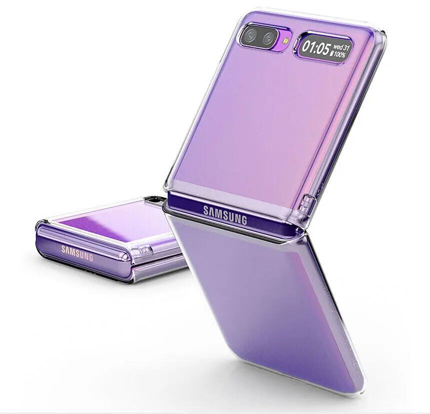 Shemax Clear Back Shockproof PC Bumper Phone Case for Samsung Galaxy Z Flip,Hard Transparent Back Flexible Cover
Shemax Clear Back Shockproof PC Bumper Phone Case for Samsung Galaxy Z Flip,Hard Transparent Back Flexible Cover