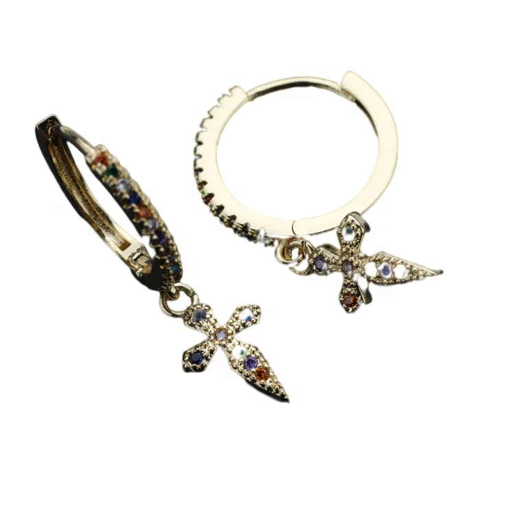 Custom Wholesale Women Ins Fashion Accessories Handmade Gold Plated Zircon Cross Crucifix Design Jewelry Pendant Hoop Earrings
Custom Wholesale Women Ins Fashion Accessories Handmade Gold Plated Zircon Cross Crucifix Design Jewelry Pendant Hoop Earrings