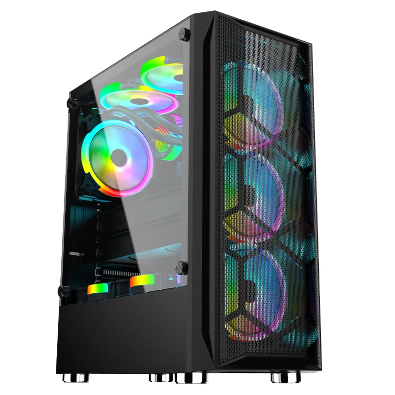 2020 acrylic panel cool fashion style desktop computer gaming pc case with tempered glass and water cooling equipment, Picture
2020 acrylic panel cool fashion style desktop computer gaming pc case with tempered glass and water cooling equipment, Picture