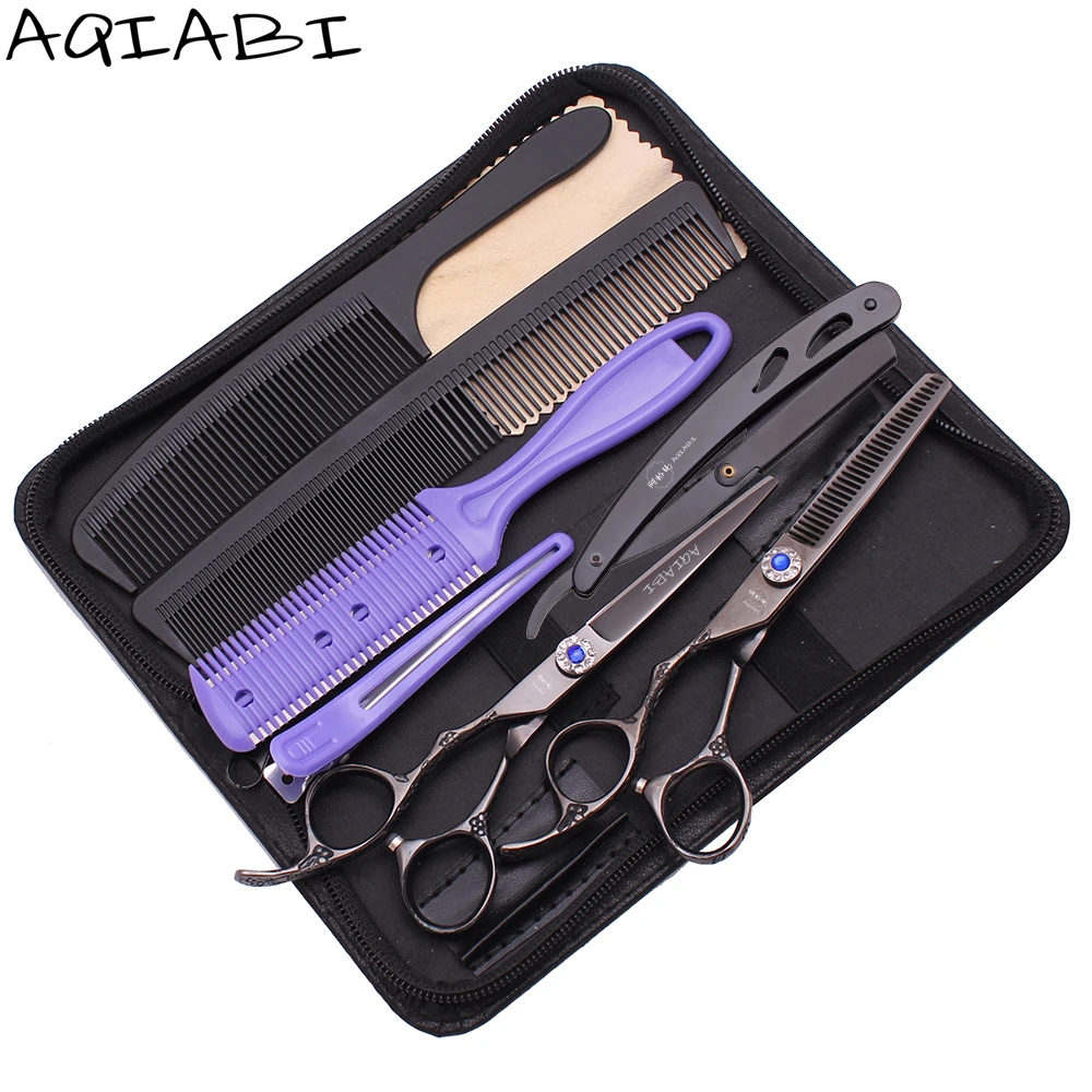 Professional Scissors Left Hand 5.5" 6" AQIABI Japanese Steel Barber Hair Cutting Scissors Hair Thinning Scissors A8002, Black color
Professional Scissors Left Hand 5.5" 6" AQIABI Japanese Steel Barber Hair Cutting Scissors Hair Thinning Scissors A8002, Black color