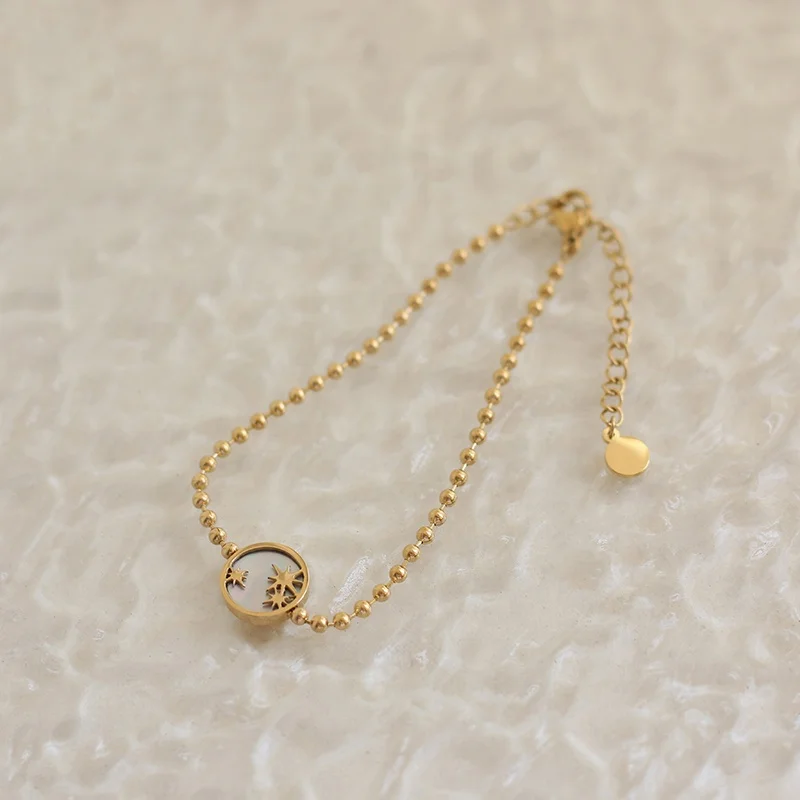 Star White Fritillaria Shell Bright Round Charm 14K Gold Plated Hand Beads Bracelets Small Beads Bracelet
Star White Fritillaria Shell Bright Round Charm 14K Gold Plated Hand Beads Bracelets Small Beads Bracelet