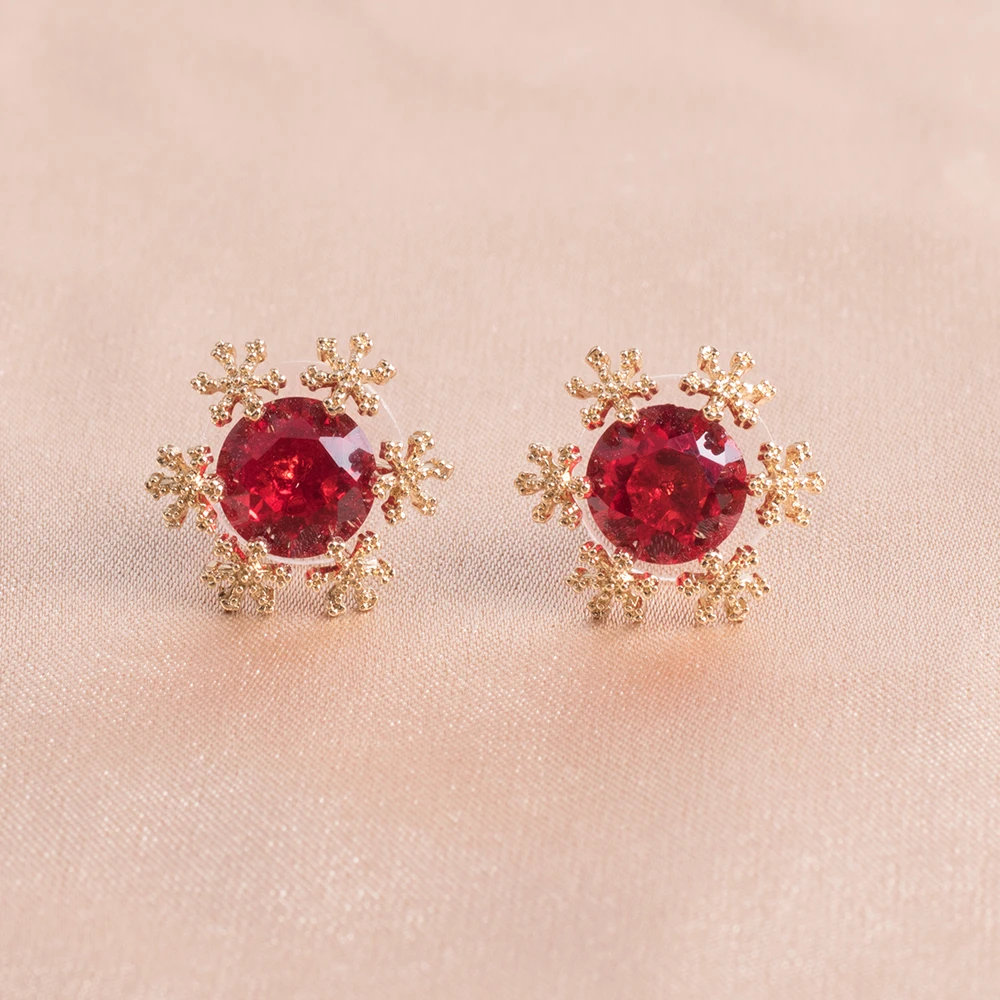 New 2021 Luxury Ladies Crystal Earrings Red Snowflake Gold stud Earrings Popular Korean Designer Ear Pendants Gift Set For Girl, Gold /silver/rose gold
New 2021 Luxury Ladies Crystal Earrings Red Snowflake Gold stud Earrings Popular Korean Designer Ear Pendants Gift Set For Girl, Gold /silver/rose gold