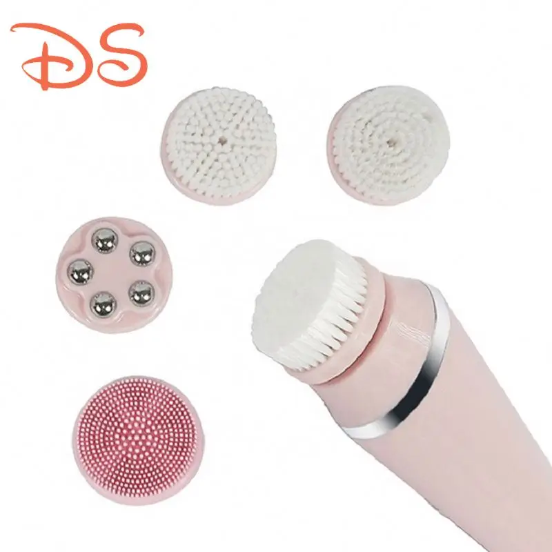 4 in 1 Waterproof Electric Face Rechargeable Beauty Machine Facial Cleansing Brush, Pink/green/white
4 in 1 Waterproof Electric Face Rechargeable Beauty Machine Facial Cleansing Brush, Pink/green/white