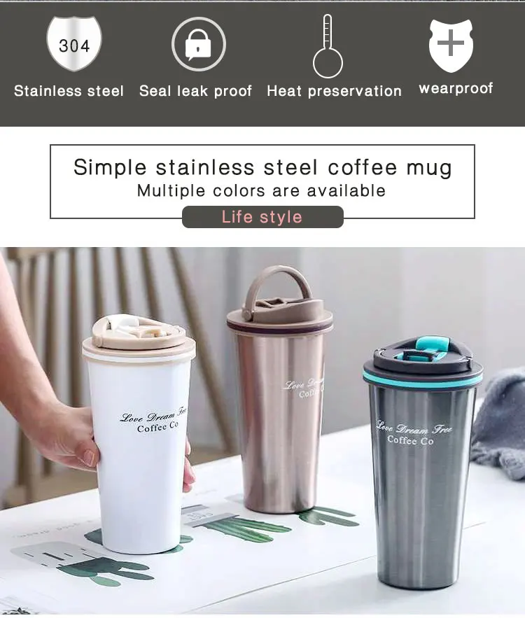 custom logo gift stainless steel insulated coffee