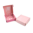 China wholesale custom eco-friendly printing pink color small gift packaging corrugated shipping mail box