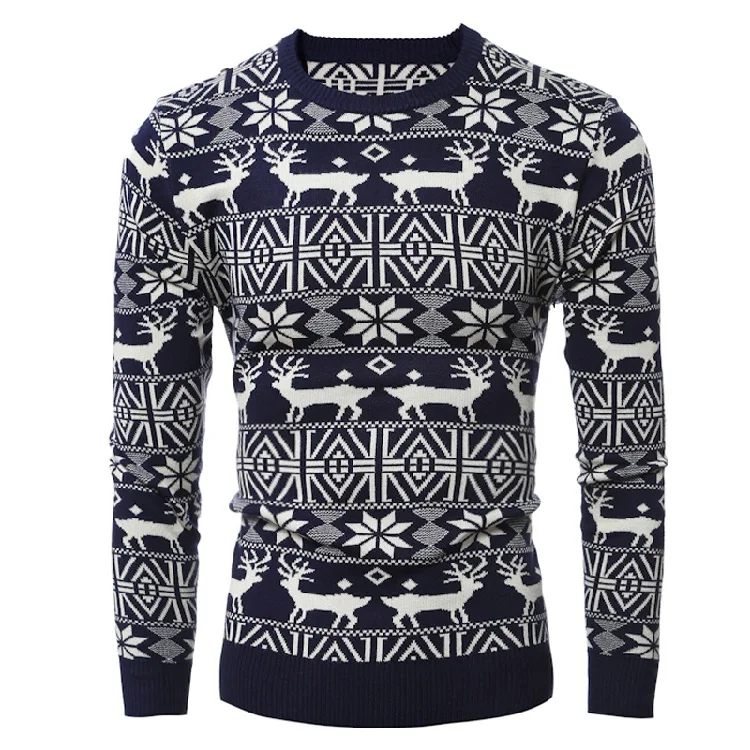 Hot sale Adult Custom Pullover Jacquard Pattern Logo Knitted Ugly Christmas men Sweater, As picture
Hot sale Adult Custom Pullover Jacquard Pattern Logo Knitted Ugly Christmas men Sweater, As picture