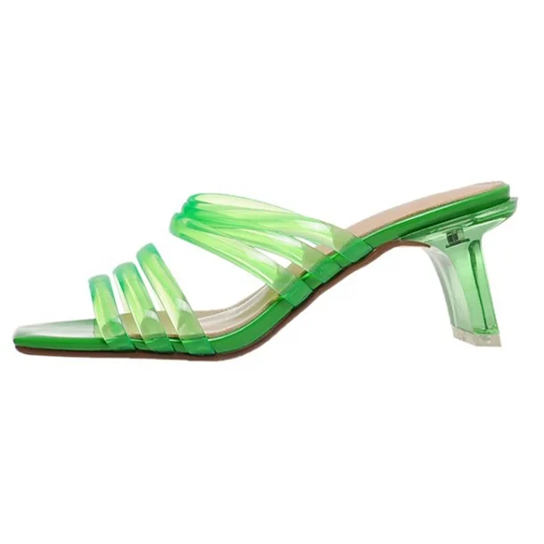 Clear Jelly PVC Slippers Women Low Chunky Heel Sandals Crystal Pumps Shoes Woman, Yellow green white
Clear Jelly PVC Slippers Women Low Chunky Heel Sandals Crystal Pumps Shoes Woman, Yellow green white