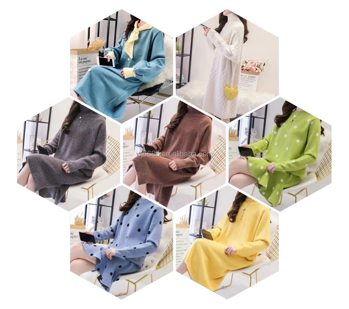 Fashion Casual loose pure color pullover fashion one piece long wool women sweater woman sweater
Fashion Casual loose pure color pullover fashion one piece long wool women sweater woman sweater