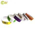 Cheap promotional printing logo tyvek wristband custom for vip
