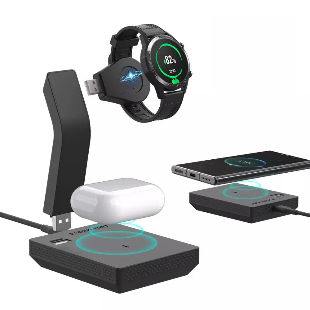 3 in1 Fast Wireless Charger Stand 15W For Huawei Series Magnetic Charging Dock for GT2 Magic 2 Watch Headset
3 in1 Fast Wireless Charger Stand 15W For Huawei Series Magnetic Charging Dock for GT2 Magic 2 Watch Headset