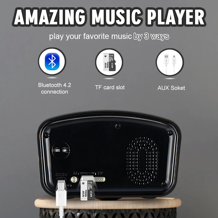 Gift for Christmas 2020 amaze hot selling retro BT speaker Vintage Radio wood crafts