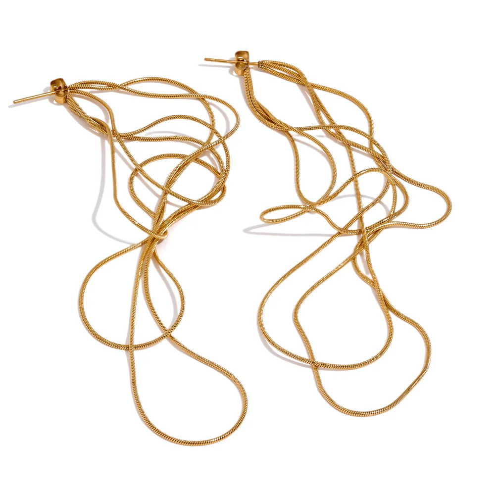 JINYOU 2364 Long Stainless Steel Tassel Hanging Earrings Women Waterproof Temperament Fashion Trendy Party Jewelry Bijoux Gala
JINYOU 2364 Long Stainless Steel Tassel Hanging Earrings Women Waterproof Temperament Fashion Trendy Party Jewelry Bijoux Gala
